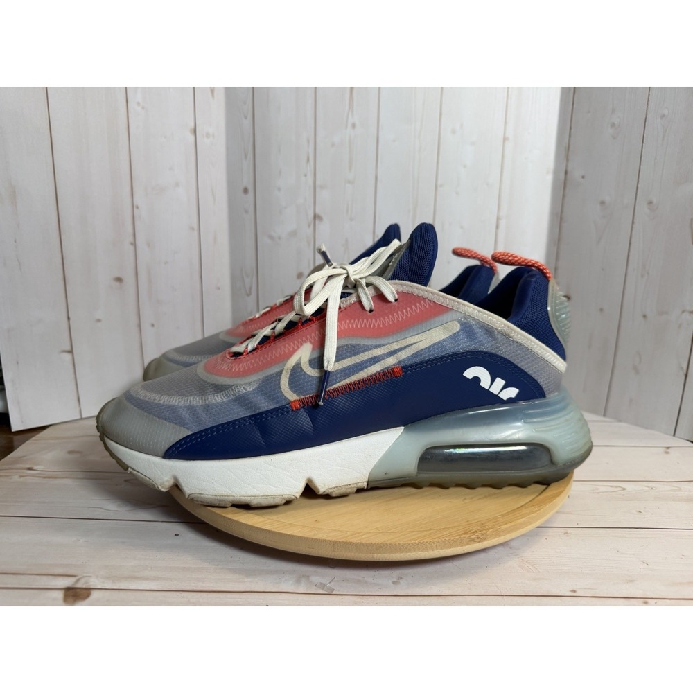 Nike Air Max 2090 Mens 10.5 Running Sneakers Shoes Blue Red White USA CT1091-101
